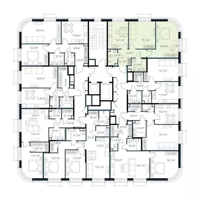 2-комнатная квартира: Владивосток, жилой комплекс Дом на Востоке, 7к1 ... - Фото 2