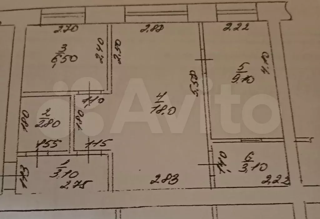 2-к. квартира, 42,6 м, 1/4 эт. - Фото 0