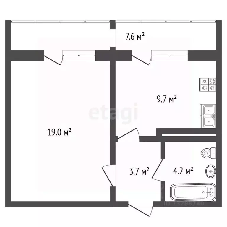 1-к кв. Орловская область, Орел ул. Космонавтов, 48к2 (36.6 м) - Фото 1