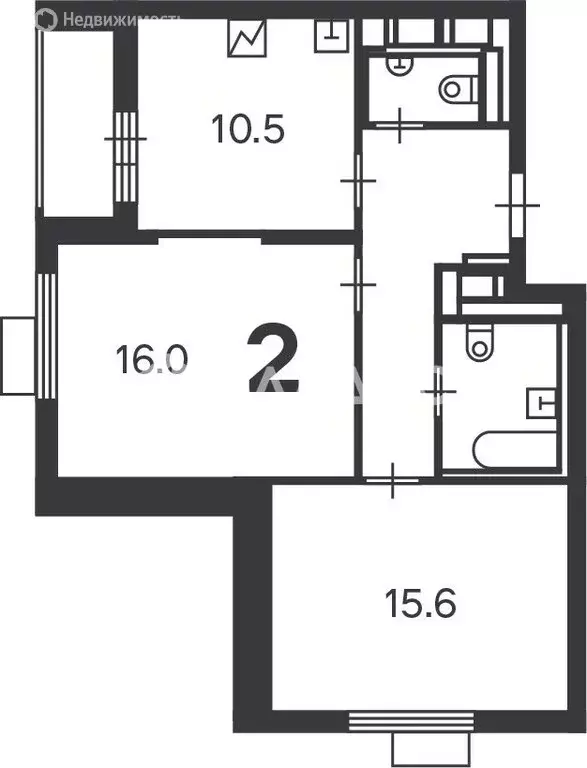 2-комнатная квартира: Москва, Краснодонская улица, 50 (55.8 м) - Фото 1