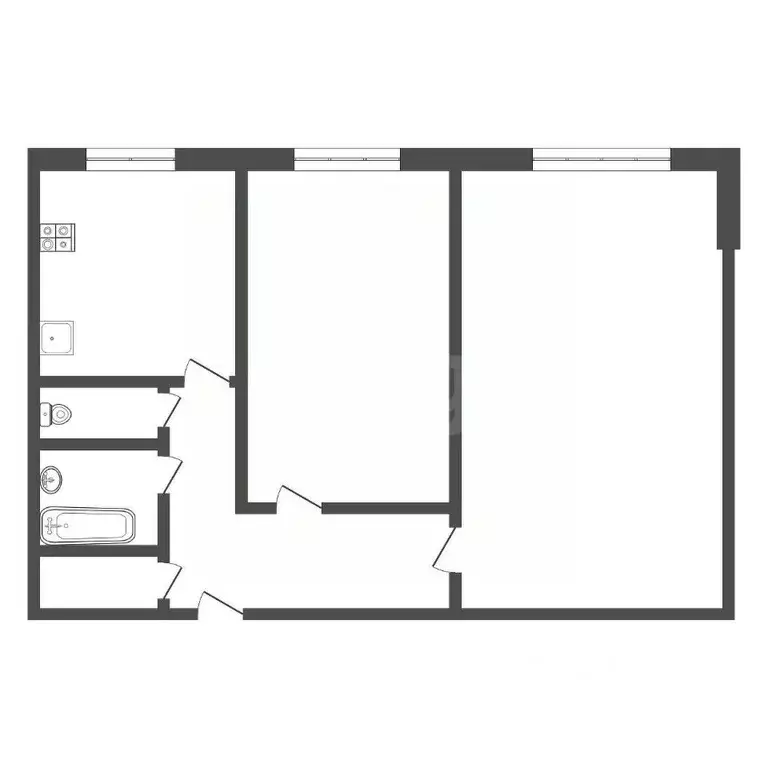 2-к кв. Тульская область, Узловая ул. Тургенева, 6/1 (45.4 м) - Фото 2