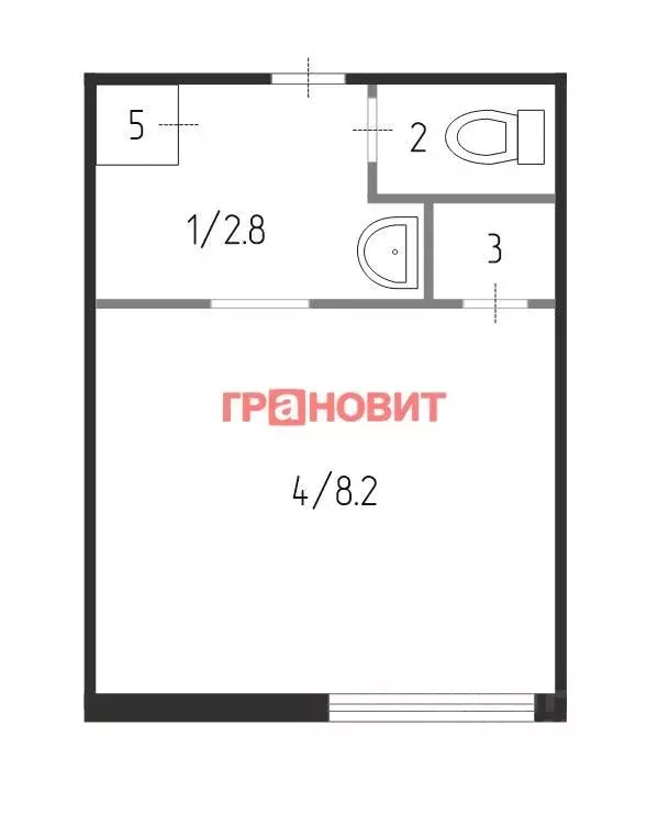 Студия Новосибирская область, Новосибирск Затулинский жилмассив, ул. ... - Фото 2