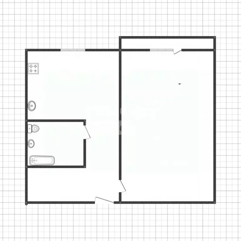 1-к кв. Липецкая область, Липецк ул. Вилли Огнева, 4 (34.0 м) - Фото 1