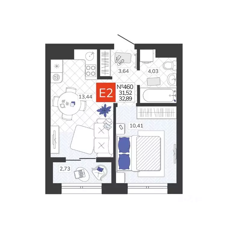 1-к кв. Тульская область, Тула Мясново мкр, Желания жилой комплекс ... - Фото 1