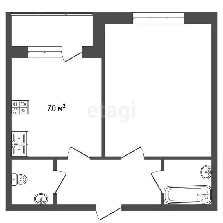 1-комнатная квартира: Подольск, улица Генерала Варенникова, 4 (34 м) - Фото 0