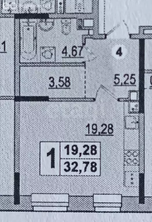 Квартира-студия: Ижевск, улица Грибоедова, 2 (32.78 м) - Фото 1