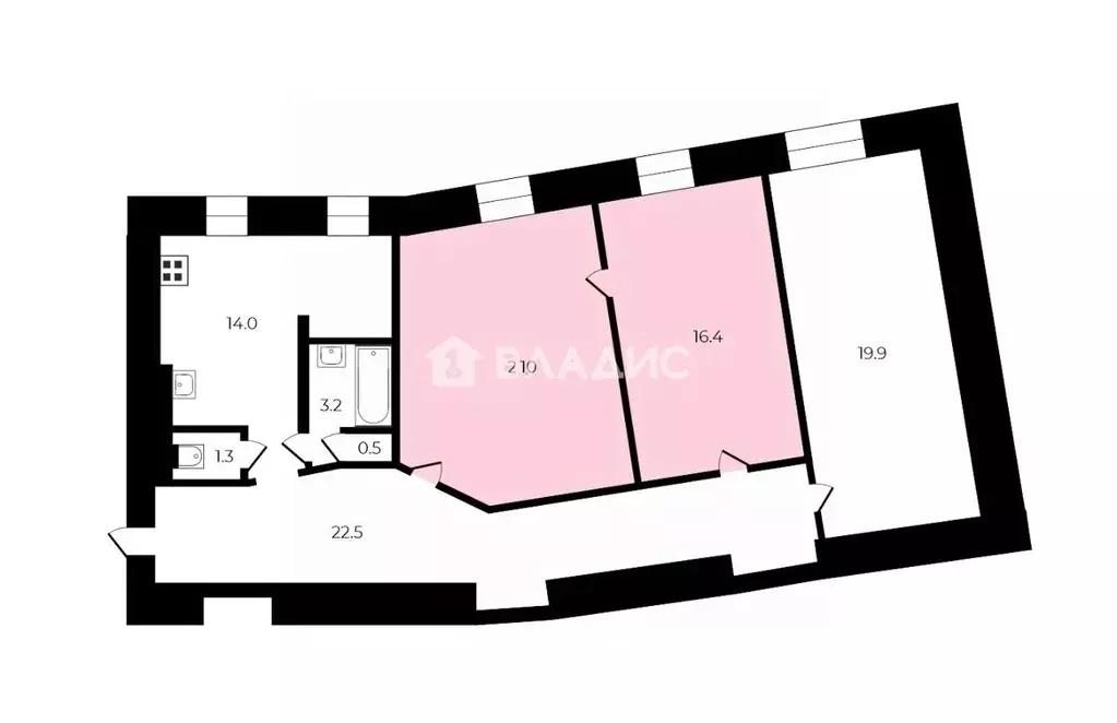 Комната Санкт-Петербург Малая Посадская ул., 17 (36.0 м) - Фото 2