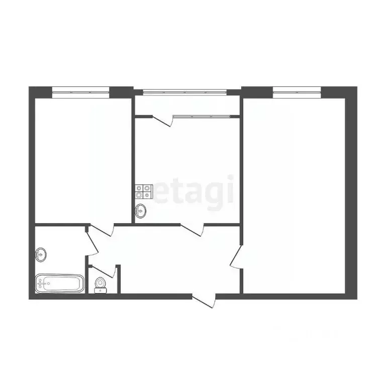 2-к кв. Иркутская область, Иркутск ул. Академика Курчатова, 2 (68.0 м) - Фото 1