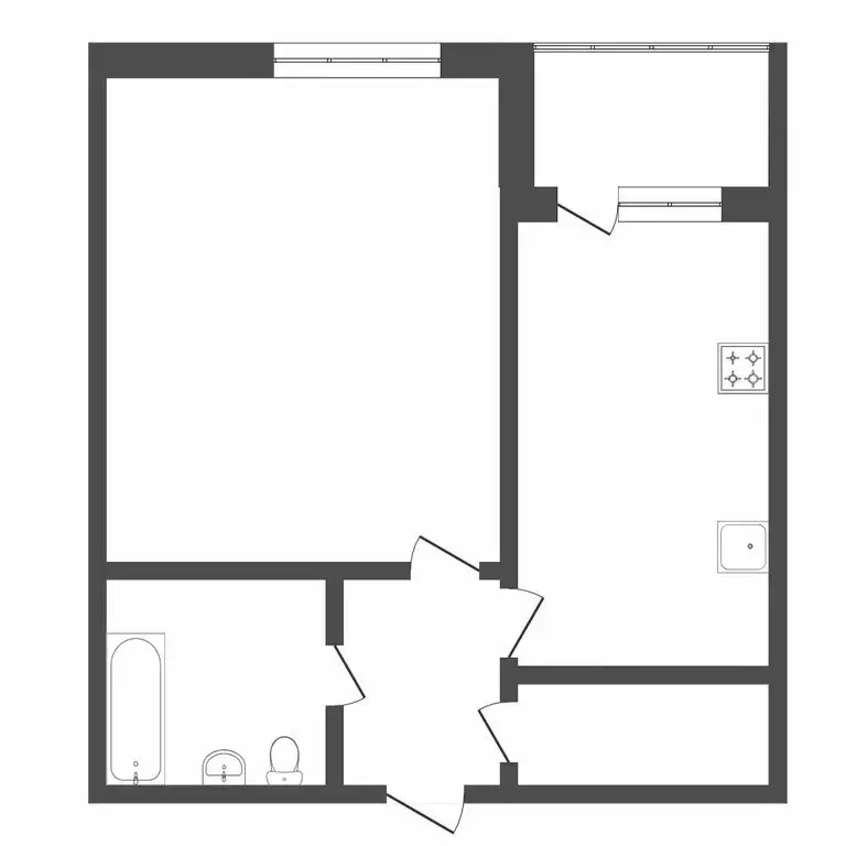 1-комнатная квартира: Тюмень, Холодильная улица, 134А (34.6 м) - Фото 1