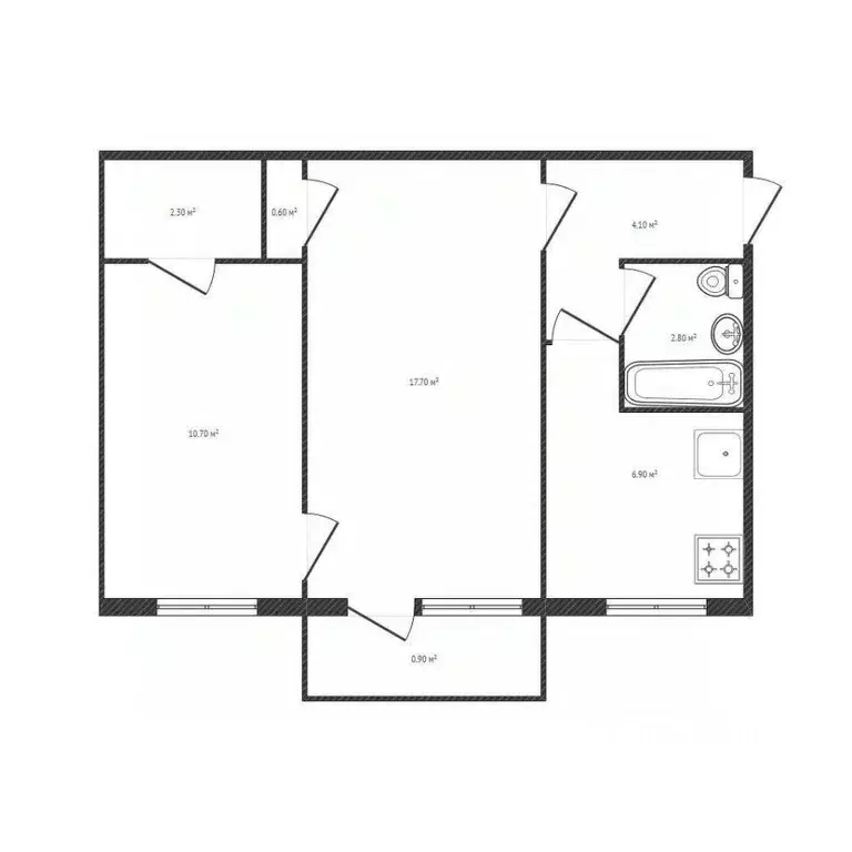 2-к кв. Брянская область, Брянск ул. Костычева, 25 (45.1 м) - Фото 0