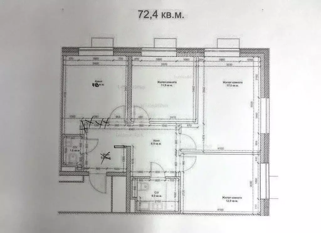 3-к кв. Москва Люблинская ул., 80к5 (71.9 м) - Фото 1