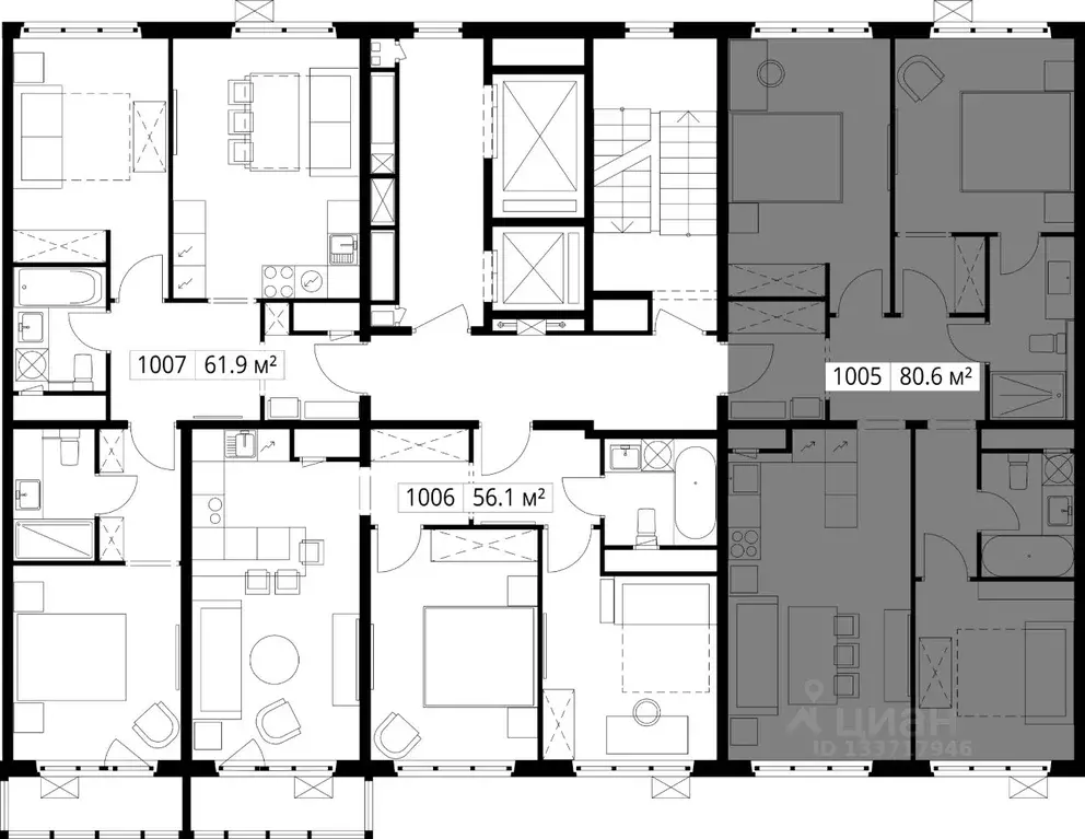 3-к кв. Московская область, Ленинский городской округ, д. Сапроново, ... - Фото 2