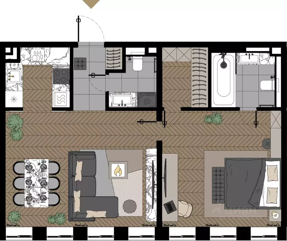 1-к кв. Москва Зорге 9 жилой комплекс, 9Ак7 (65.2 м) - Фото 1