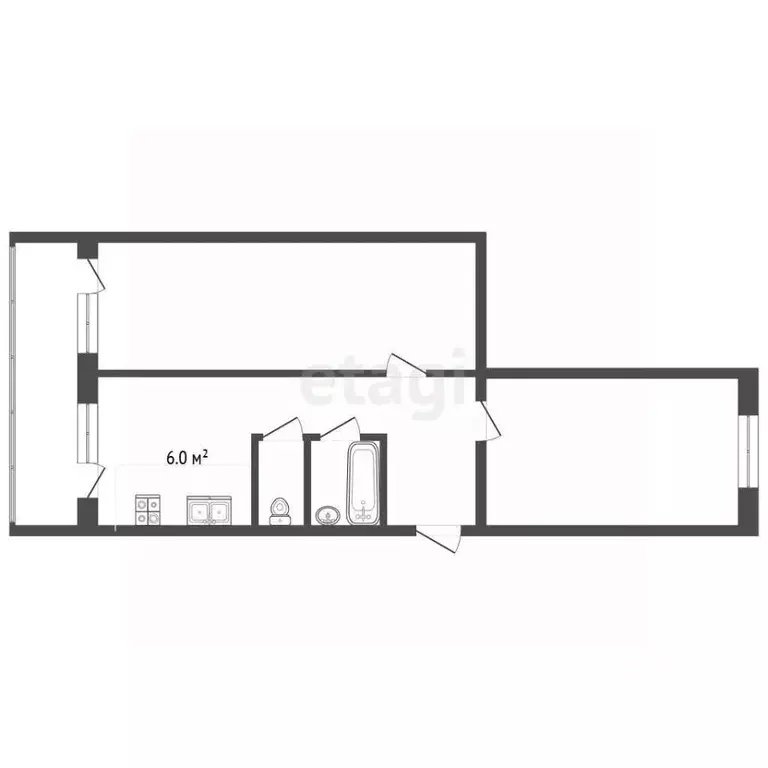 2-к кв. Крым, Ялта ул. Киевская, 88 (53.1 м) - Фото 2