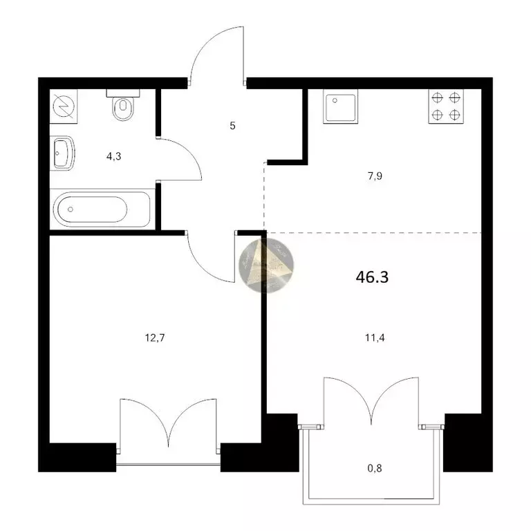 1-комнатная квартира: Санкт-Петербург, набережная Обводного канала, ... - Фото 1