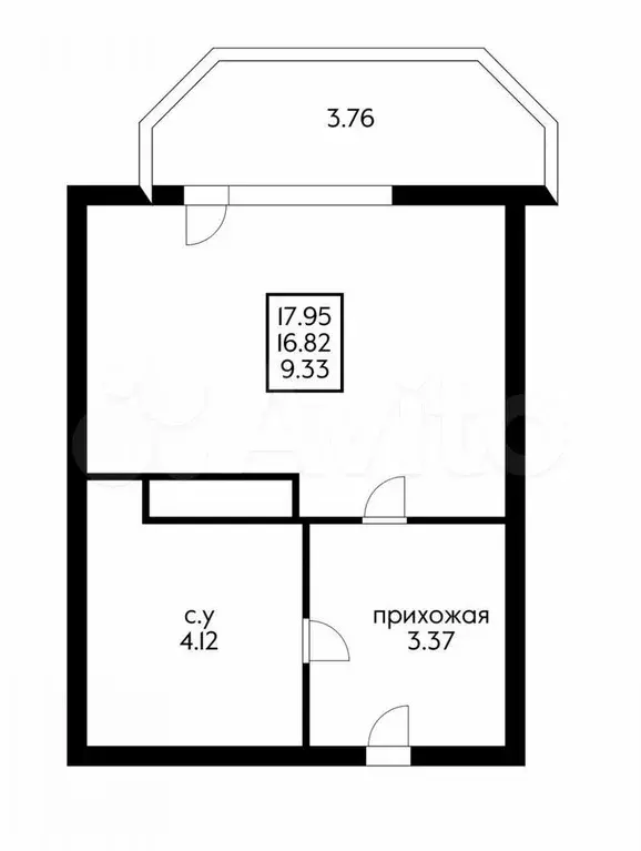 Квартира-студия, 18 м, 4/19 эт. - Фото 0