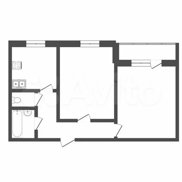 2-к. квартира, 49,3 м, 8/10 эт. - Фото 0