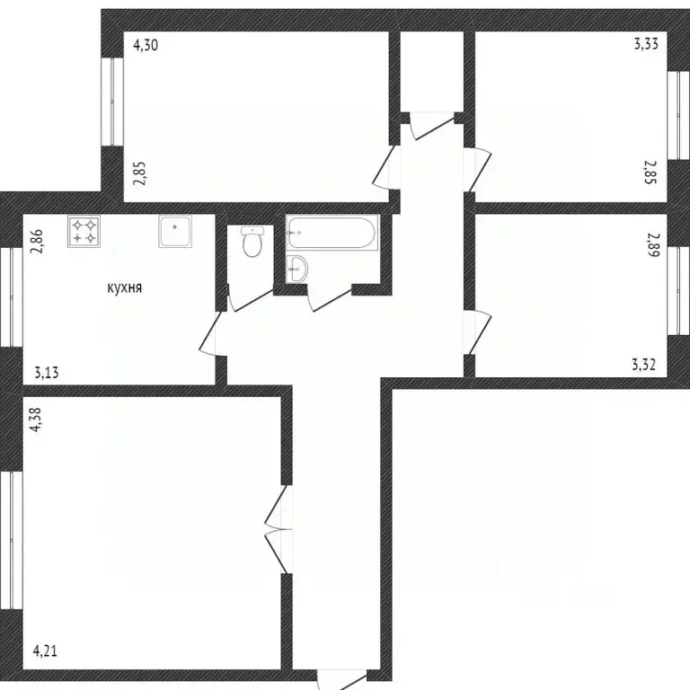 4-к кв. Тюменская область, Тобольск ул. Семена Ремезова, 84 (78.0 м) - Фото 0