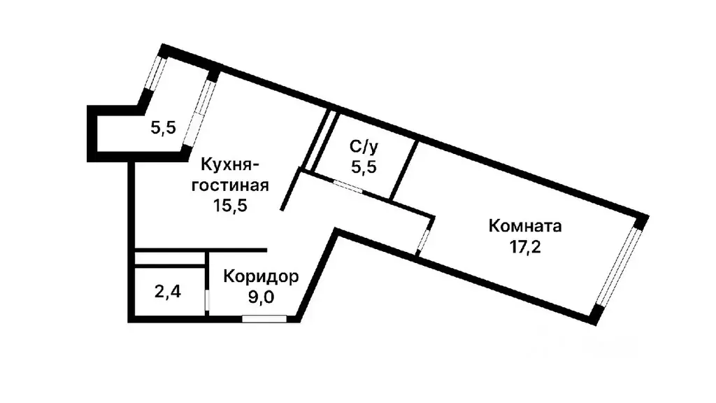 1-к кв. Московская область, Жуковский ул. Гагарина, 62 (48.4 м) - Фото 1