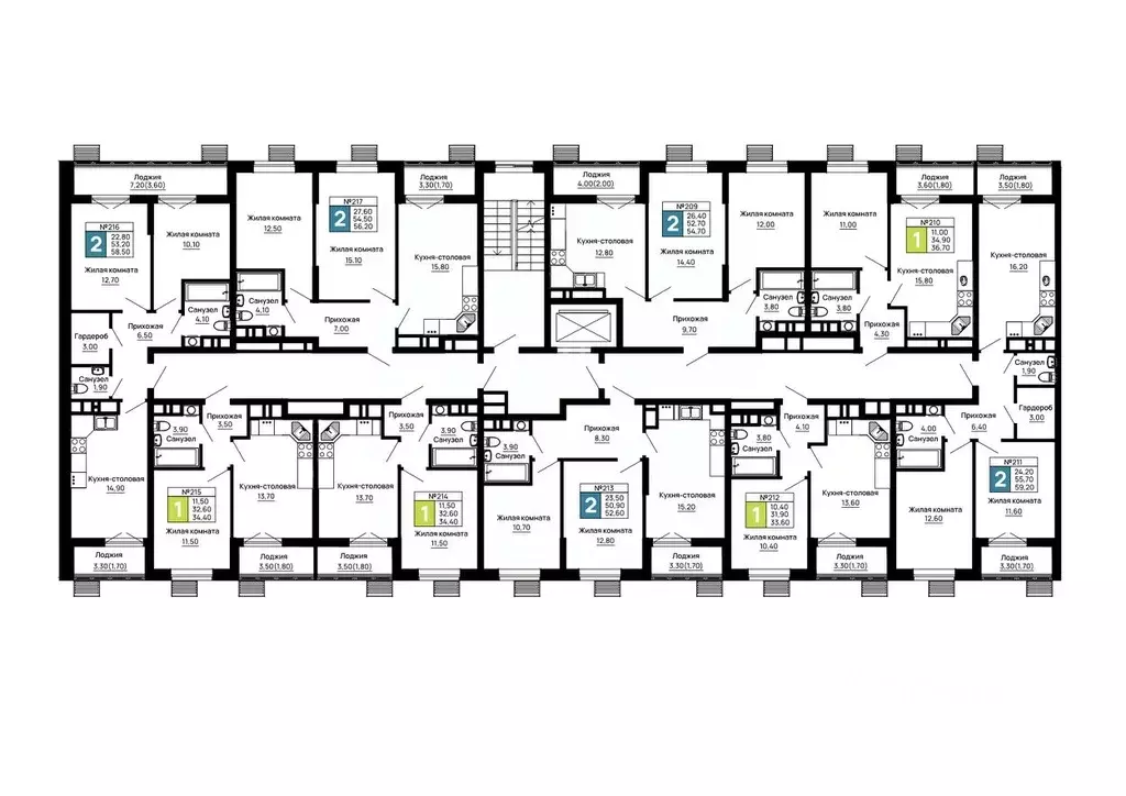 2-к кв. Адыгея, Тахтамукайский район, Яблоновский пгт  (54.7 м) - Фото 2