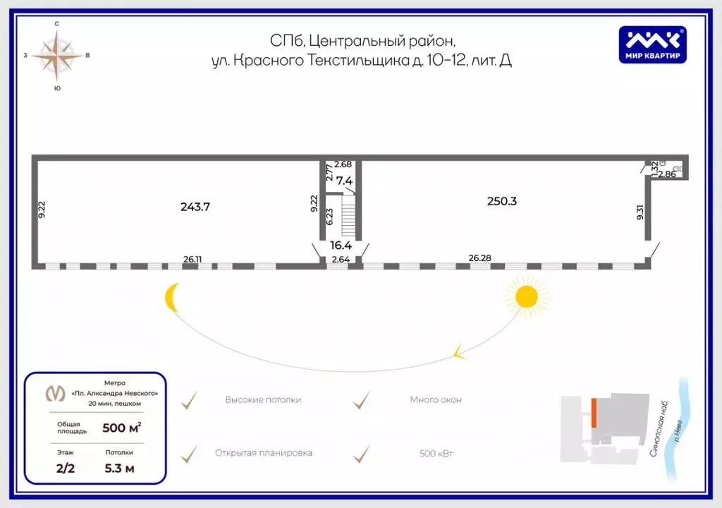 Помещение свободного назначения в Санкт-Петербург ул. Красного ... - Фото 1