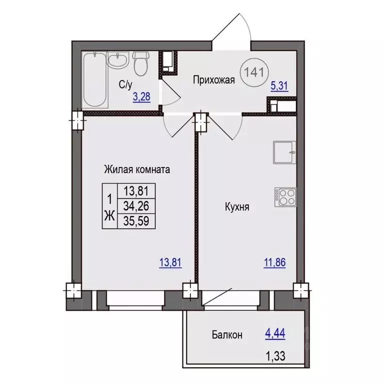 1-к кв. Псковская область, Псковский район, Завеличенская волость, д. ... - Фото 1