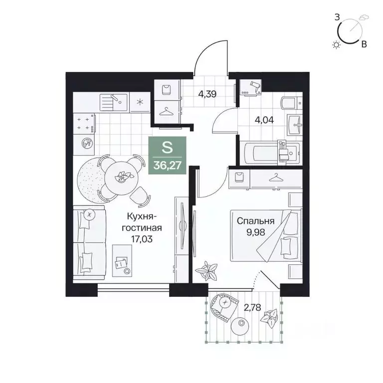 1-к кв. Волгоградская область, Волгоград просп. Имени В.И. Ленина, 59Г ... - Фото 1