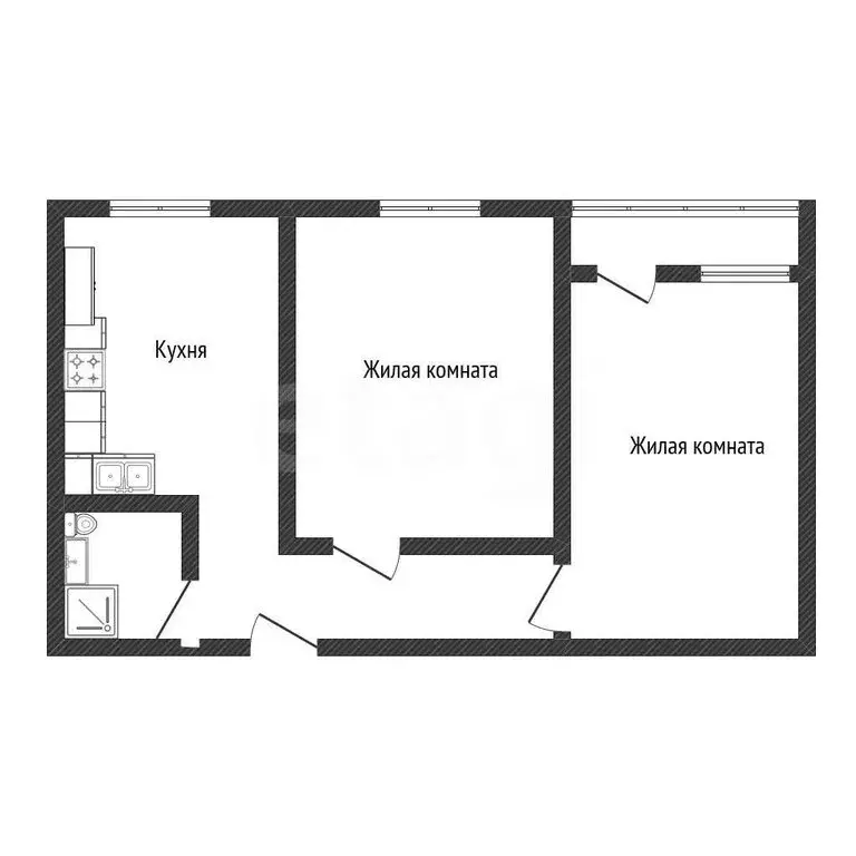 2-комнатная квартира: Краснодар, микрорайон Центральный, Промышленная ... - Фото 1