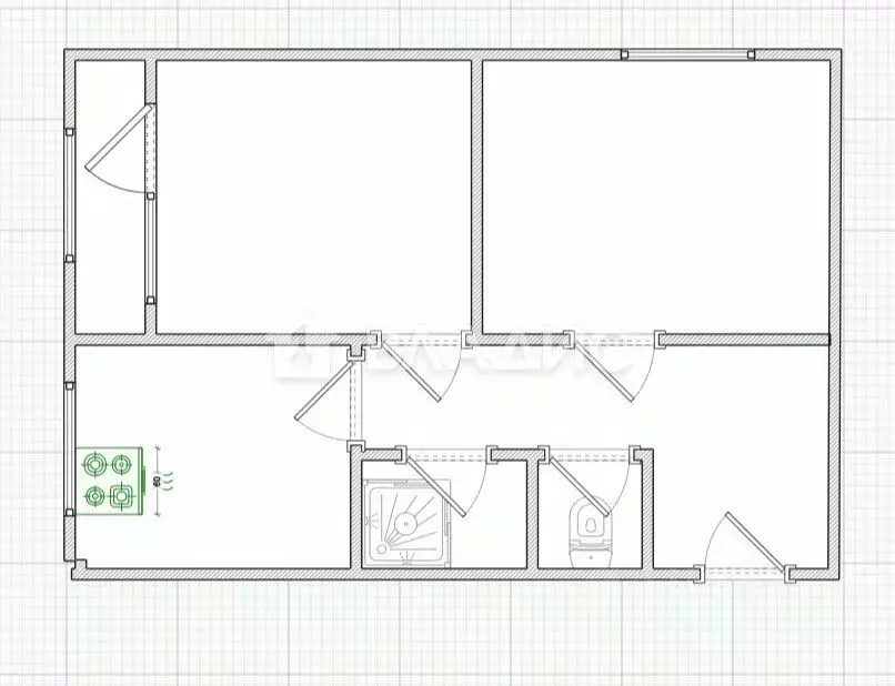 2-к кв. Пензенская область, Пенза проезд 4-й Терновского, 2 (48.4 м) - Фото 2