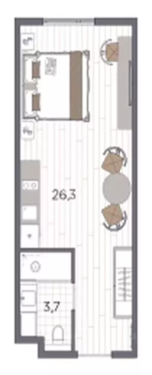 Студия Санкт-Петербург Киевская ул., 5к6 (30.0 м) - Фото 0