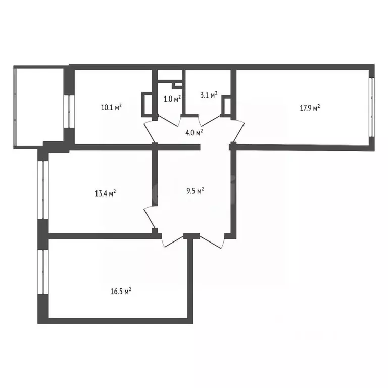3-к кв. Воронежская область, Воронеж ул. 9 Января, 68к1 (73.0 м) - Фото 2