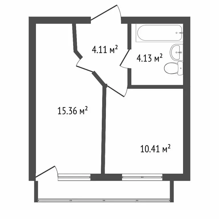 1-комнатная квартира: Новосибирск, улица Виктора Уса, 13 (42.5 м) - Фото 1