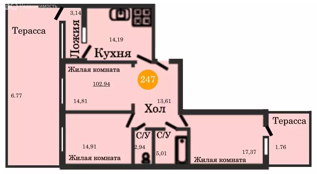 3-комнатная квартира: Калининград, улица Генерал-фельдмаршала ... - Фото 0