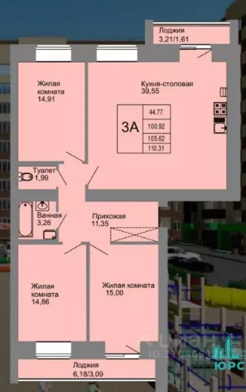 3-к кв. Марий Эл, Йошкар-Ола ул. Западная, 11 (110.3 м) - Фото 0