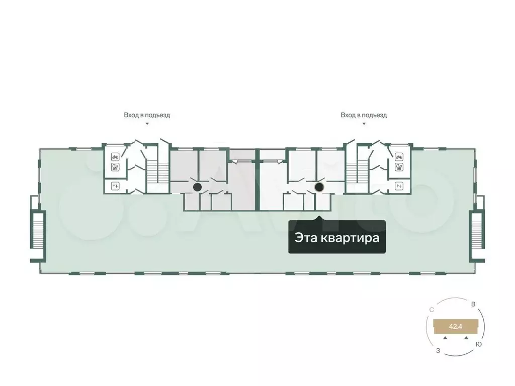 2-к. квартира, 63 м, 1/4 эт. - Фото 0