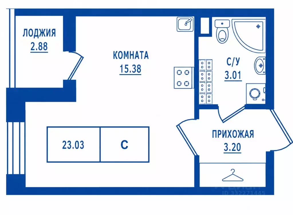 Студия Санкт-Петербург Пулковское ш., 99к6 (23.03 м) - Фото 2