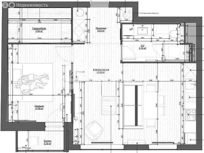 2-комнатная квартира: Москва, Мантулинская улица, 9к6 (63 м) - Фото 1