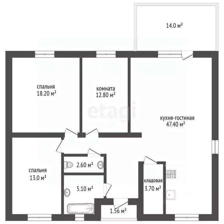 Дом в Калужская область, Ферзиковский муниципальный округ, Грабцево ... - Фото 2