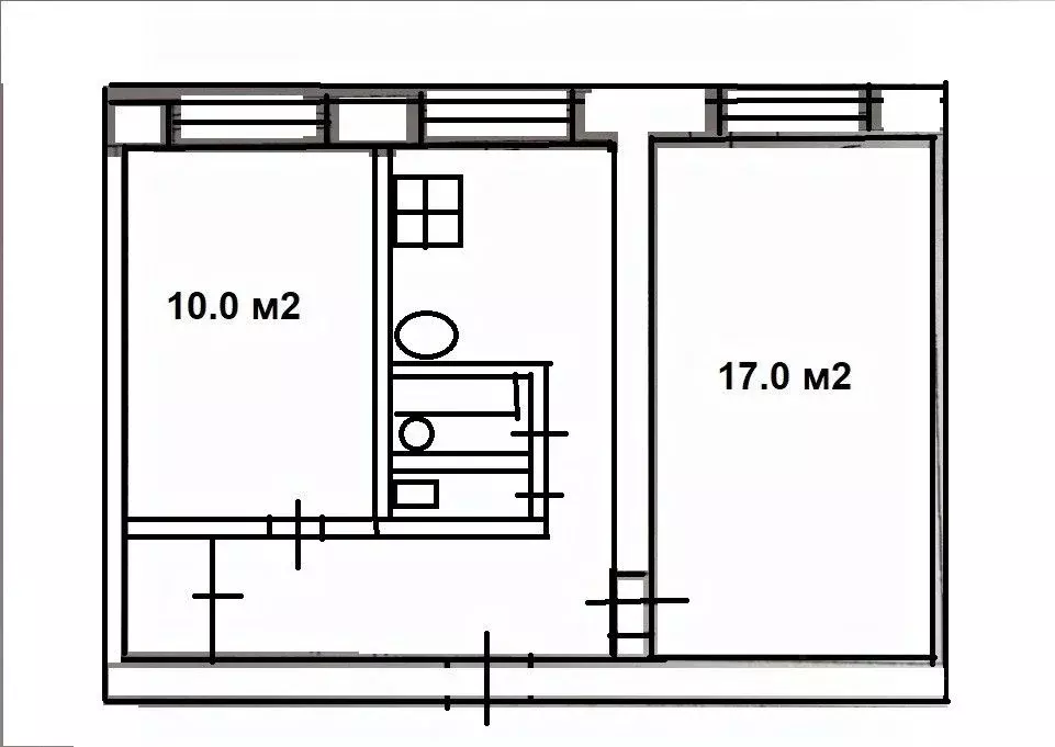 2-к кв. Новгородская область, Новгородский район, Борковское с/пос, д. ... - Фото 2