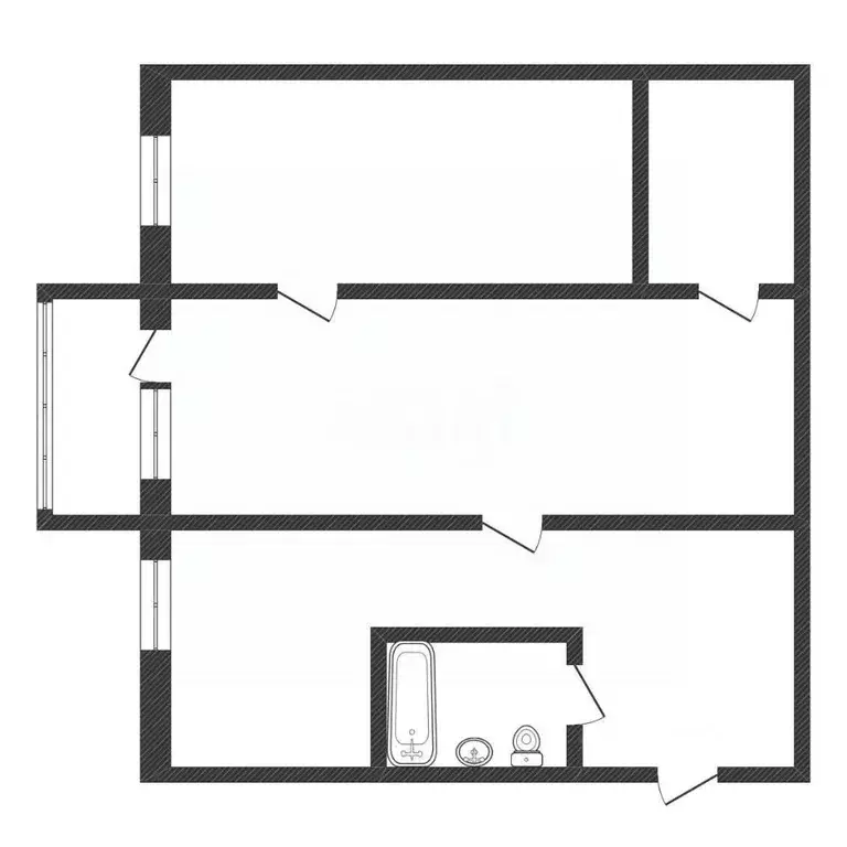 2-к кв. Ленинградская область, Кириши ул. Мира, 7 (42.9 м) - Фото 0