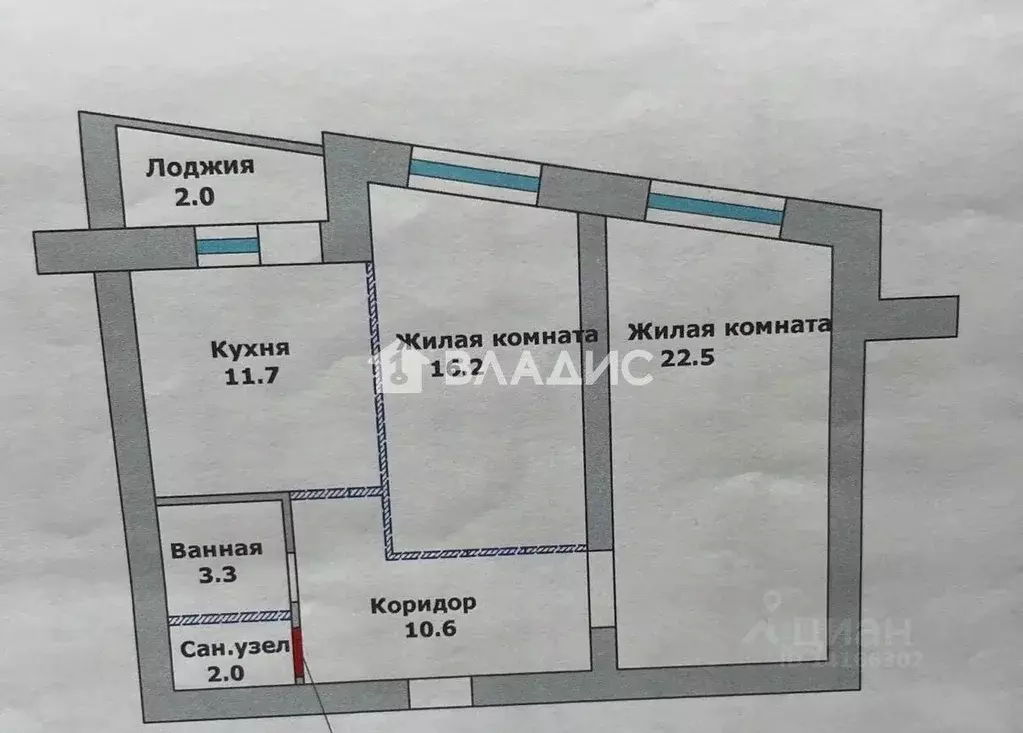 2-к кв. Белгородская область, Белгород 10-й мкр, ул. 60 лет Октября, ... - Фото 2