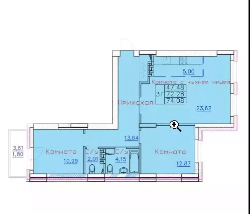 Продаётся 3-к квартира, 72.28 м - Фото 0