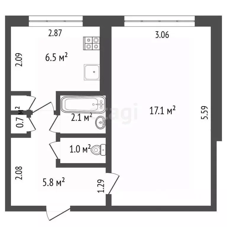 1-к кв. Мордовия, Саранск ул. Коваленко, 9 (33.2 м) - Фото 1