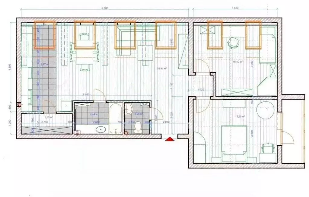 3-к кв. Ярославская область, Ярославль ул. Космонавтов, 4 (84.9 м) - Фото 2