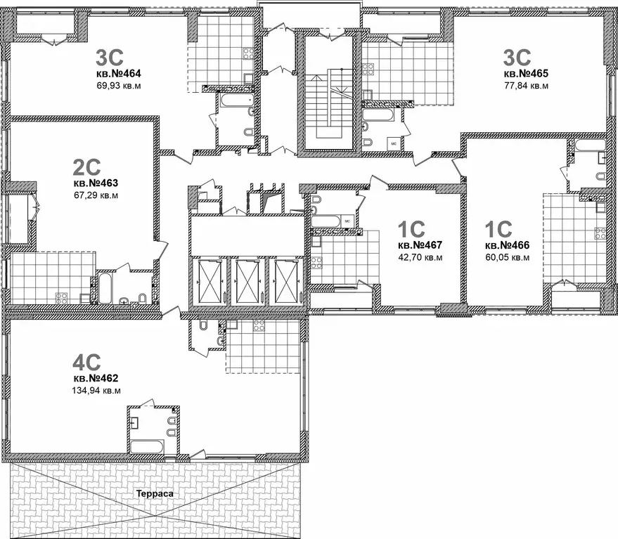 3-к кв. Новосибирская область, Новосибирск Садовая ул., 17 (69.93 м) - Фото 1