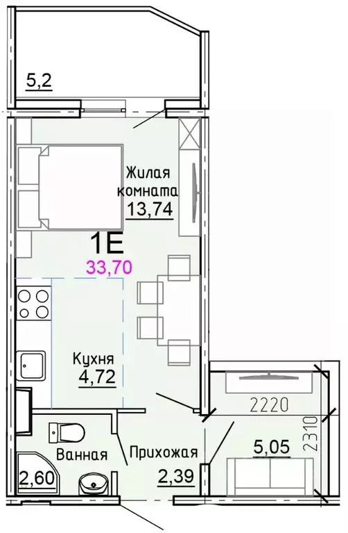 Студия Московская область, Солнечногорск городской округ, Голубое пгт ... - Фото 1