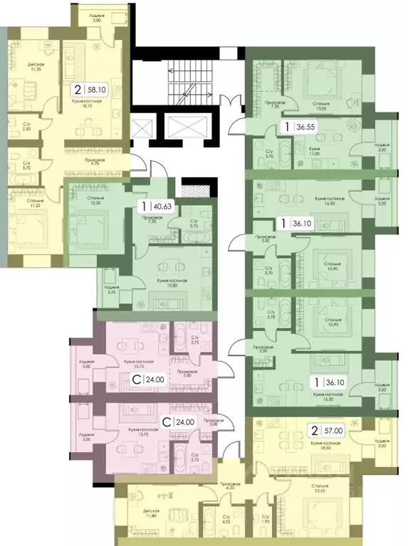 1-к кв. Смоленская область, Смоленск пос. Загорье, Загорье жилой ... - Фото 2