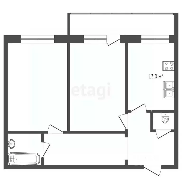 2-к кв. Самарская область, Самара Краснодонская ул., 95 (64.4 м) - Фото 2