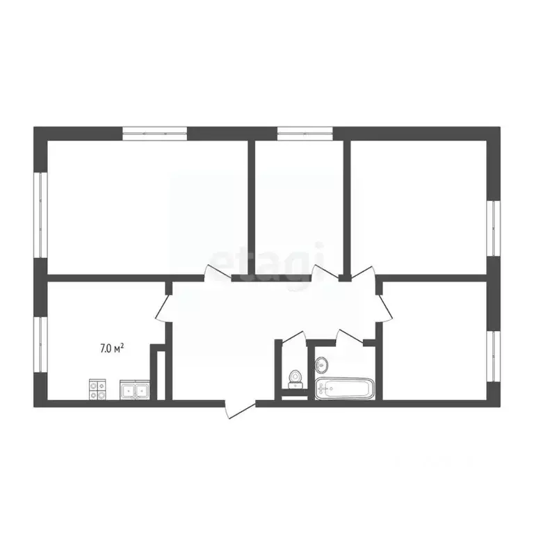 4-к кв. Свердловская область, Талицкий муниципальный округ, пос. ... - Фото 2