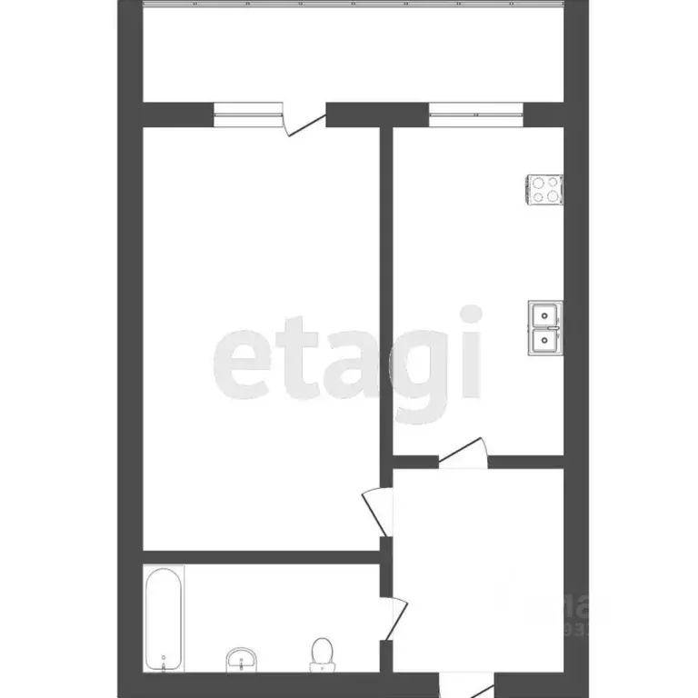 1-к кв. Тюменская область, Тюмень ул. Грибоедова, 13к1 (43.1 м) - Фото 1